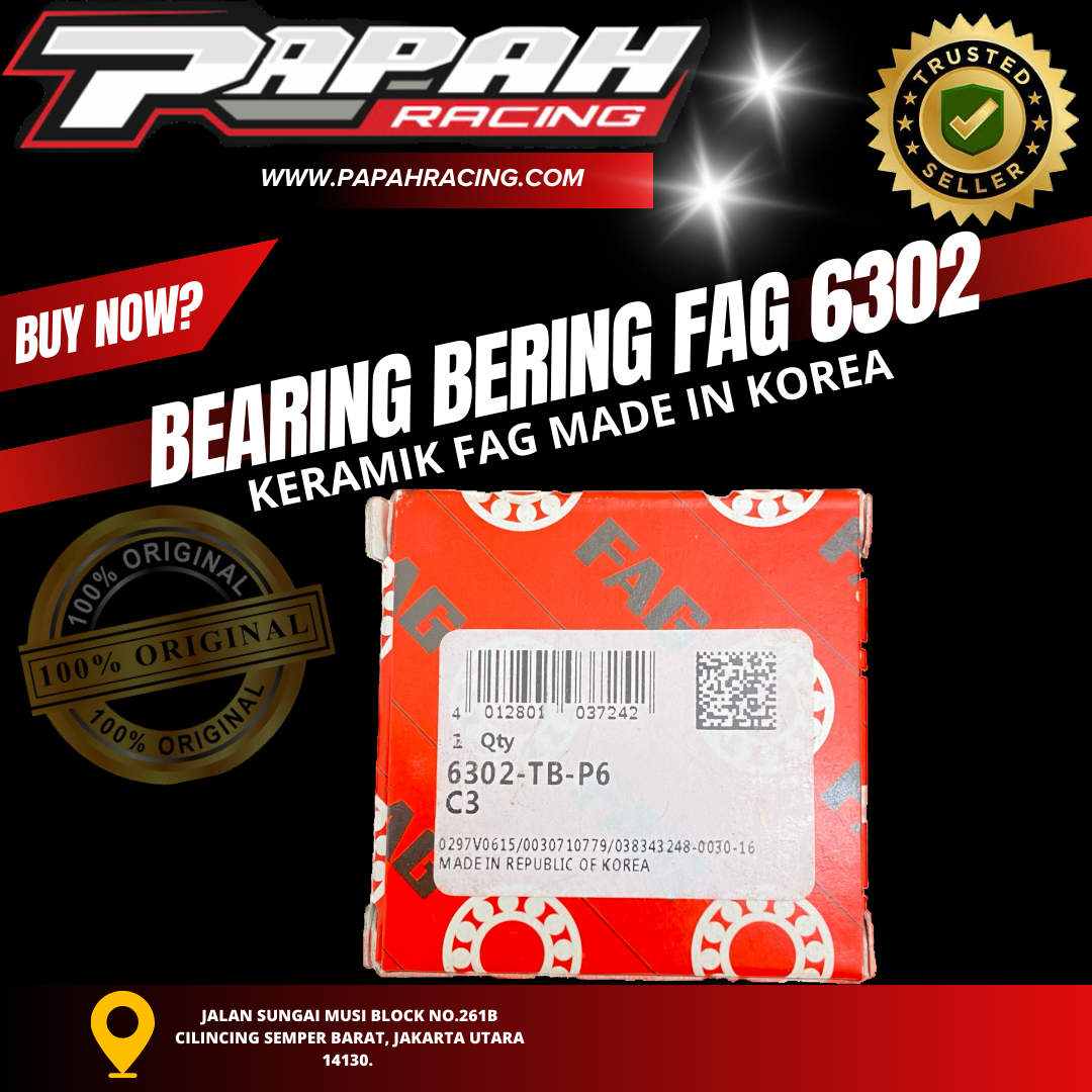 BEARING BERING FAG 6302 KERAMIK FAG MADE IN KOREA